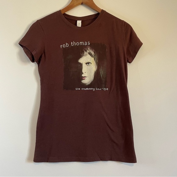 Rob Thomas Tour Shirt MeD Brown Matchbox 20 Alt Rock Cradlesong '09 Tee band 90s - Picture 1 of 16